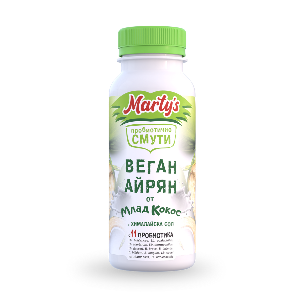 Пробиотично Смути от млад кокос - Веган Киселомлечна напитка с 11 живи пробиотика