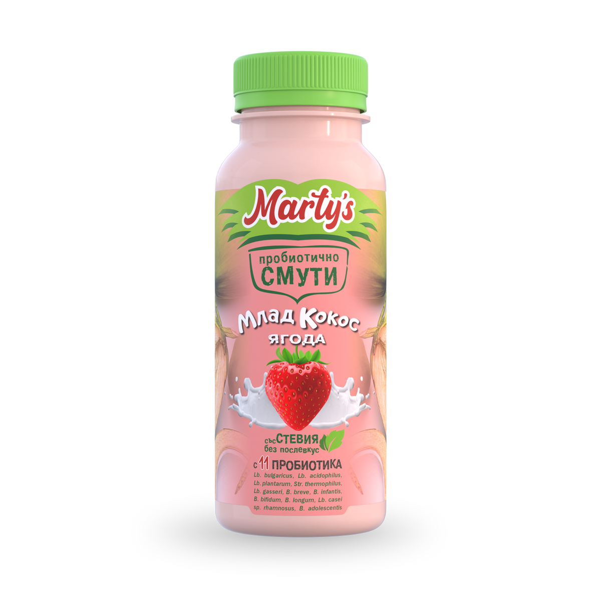 Пробиотично Смути от млад кокос - Веган Киселомлечна напитка с 11 живи пробиотика